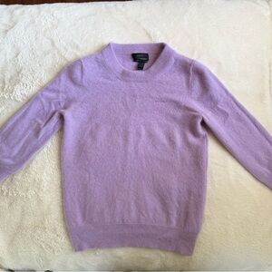 J. Crew Soft Lilac Cashmere Crew Neck Sweater